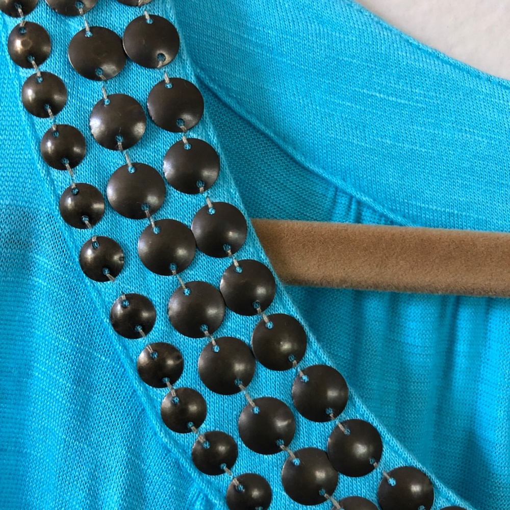 Como Turquoise Studded Top - Picture 7 of 8